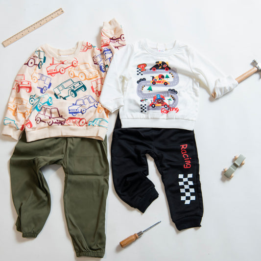 Car Sweatshirt and Pants Set