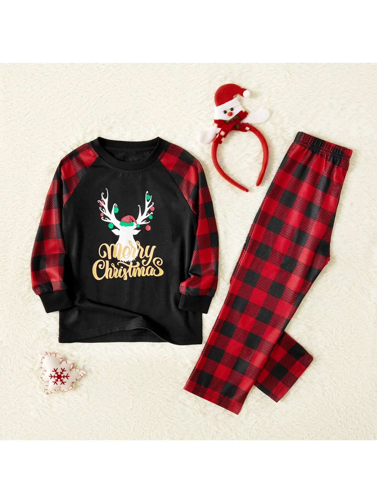 Black Reindeer Holiday PJ's