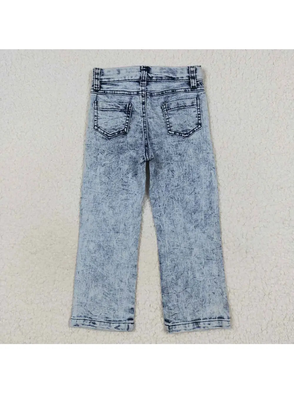 Bleach Wash Distressed Jeans