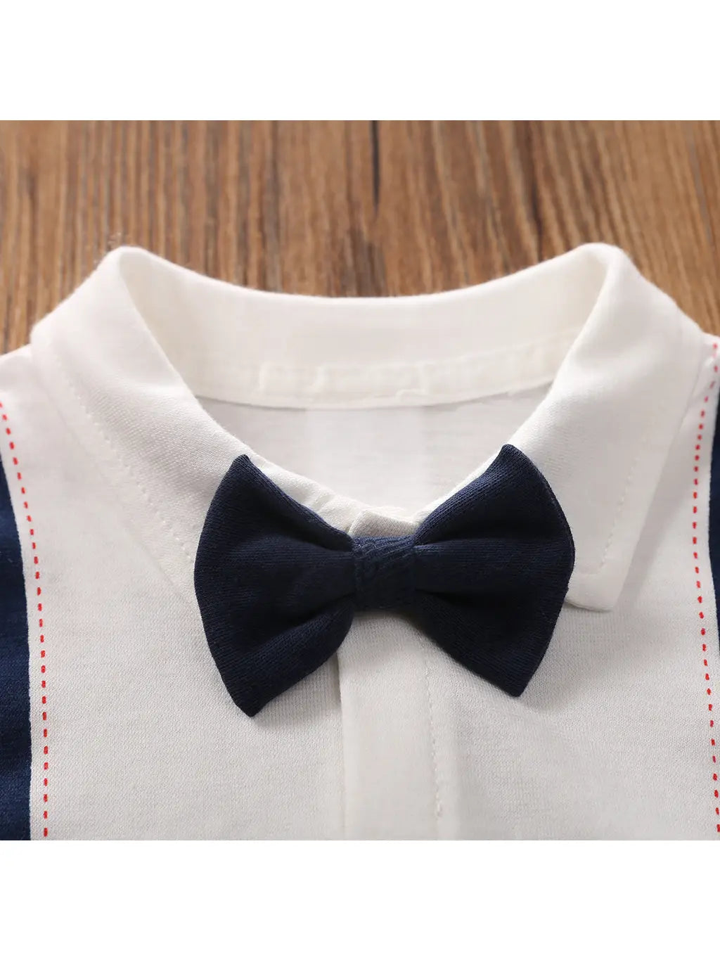 Baby Boy "Suite" Romper with Removable Bowtie