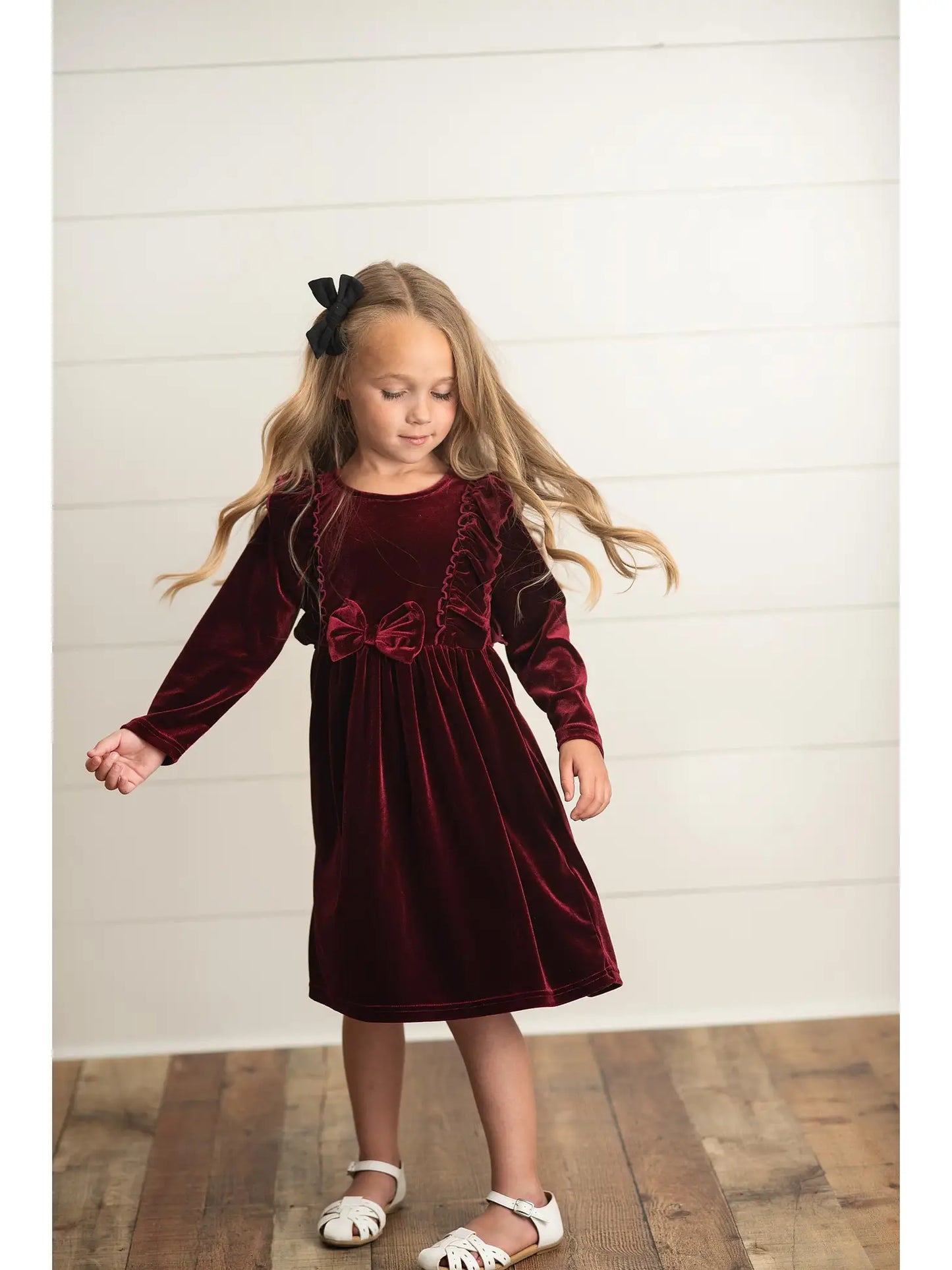 Burgundy Velvet Dress