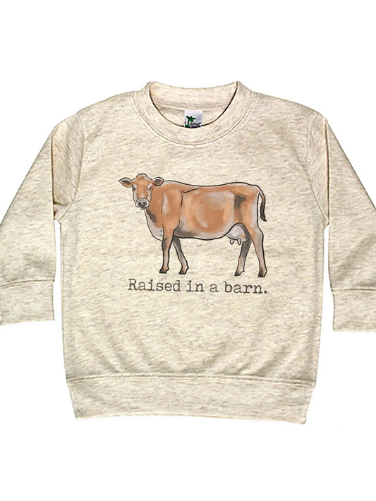 Cow "raised in a barn" Long Sleeve T-Shirt