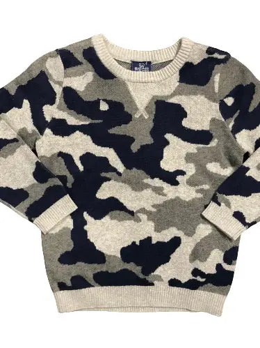 Grey Camo Pullover Sweater