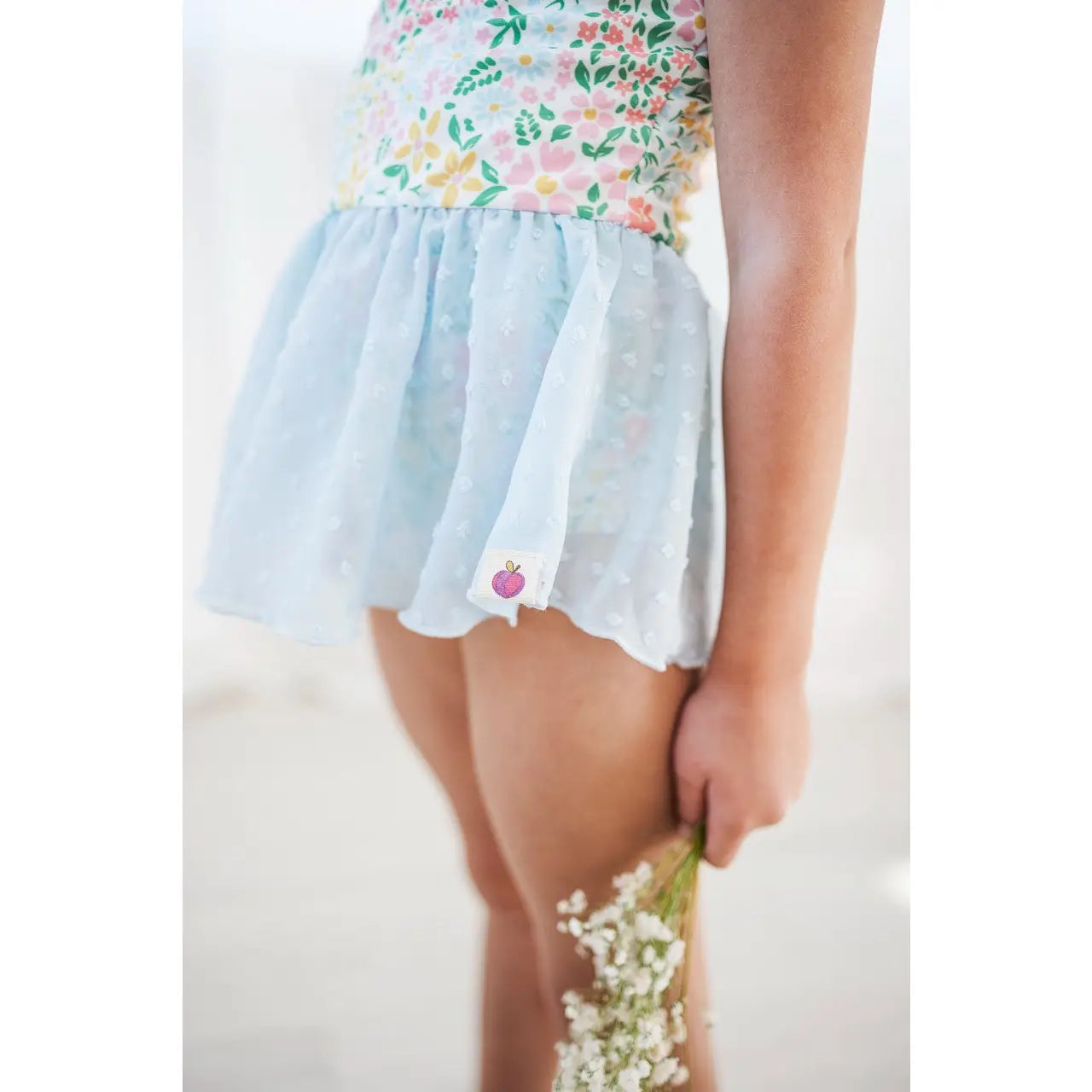 Pastel Blue and Pink Skirted Leo