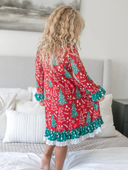 Christmas Tree Ruffle Gown