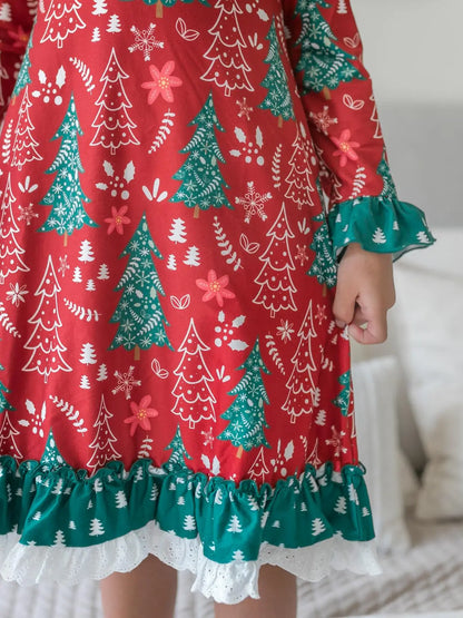 Christmas Tree Ruffle Gown