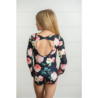 Black Floral Long Sleeve Leo