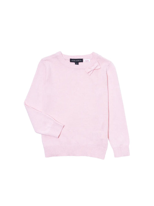 Pink Pullover Sweater with Bow