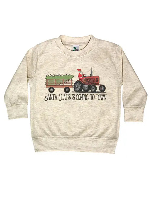 Santa Tractor Long Sleeve Tee