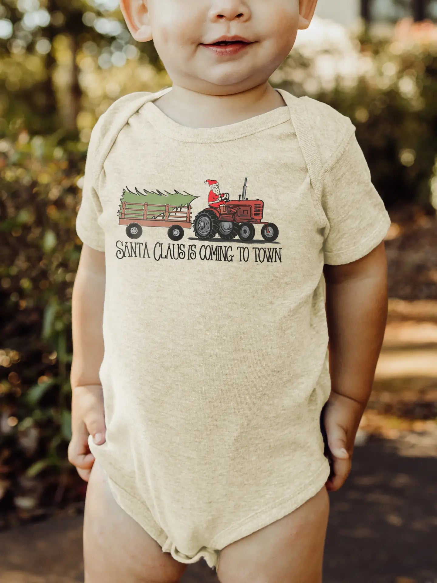 Santa Tractor Onesie