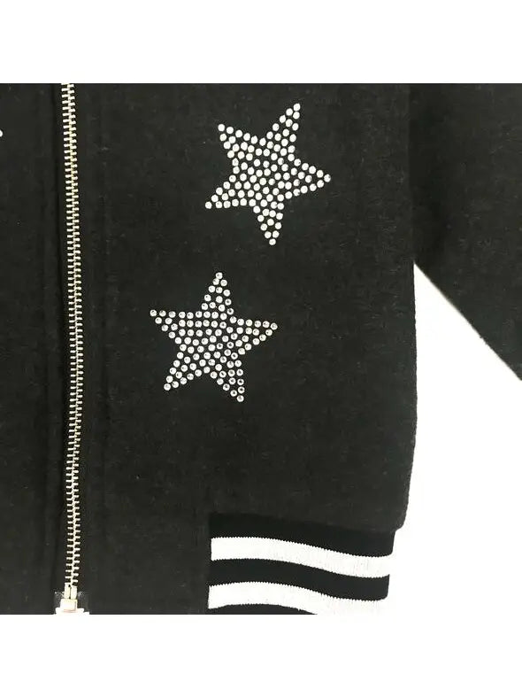 Star Rhinestone Bomber Jacket