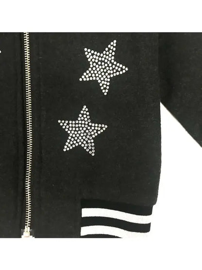 Star Rhinestone Bomber Jacket