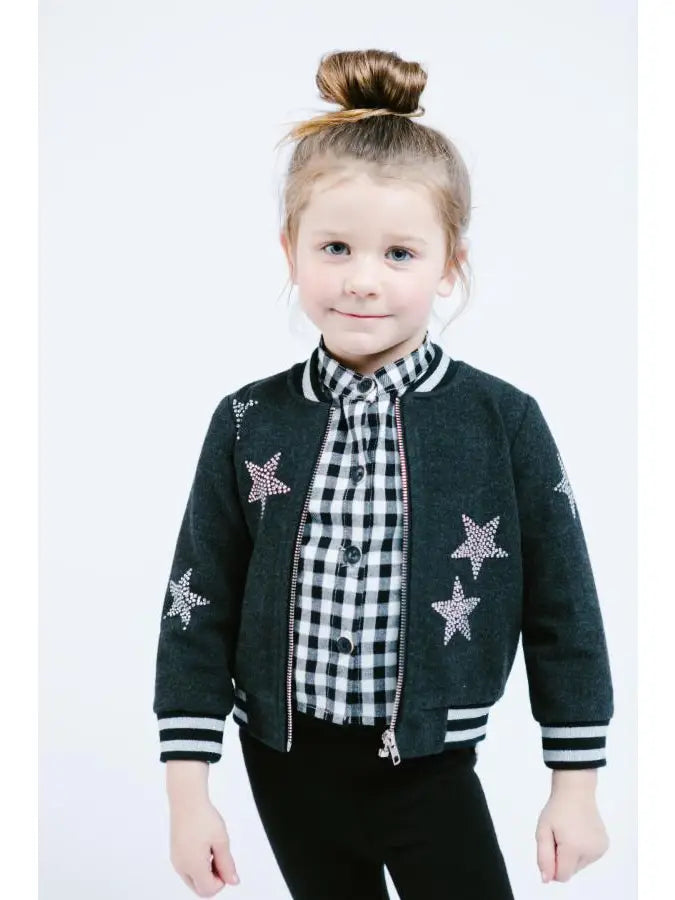 Star Rhinestone Bomber Jacket