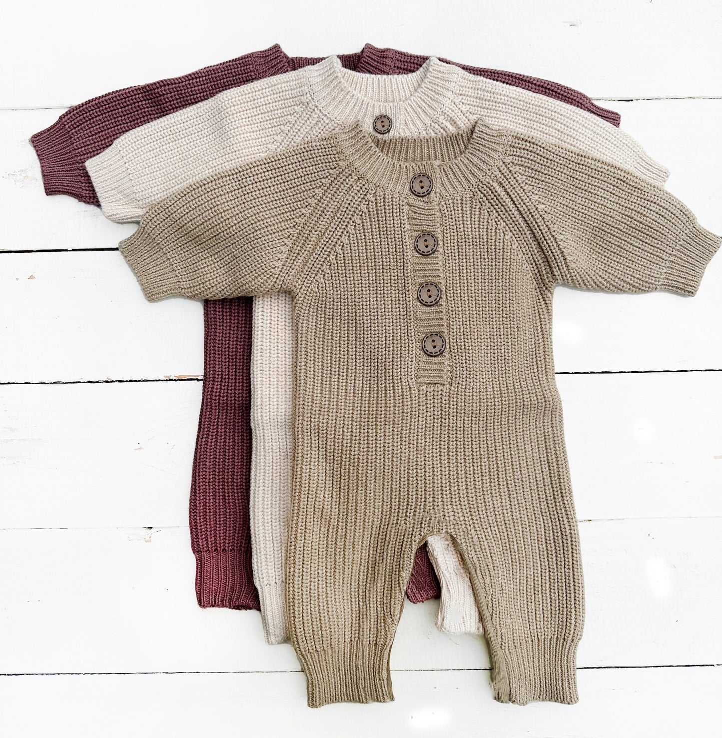 Baby Knit Romper with Zipper