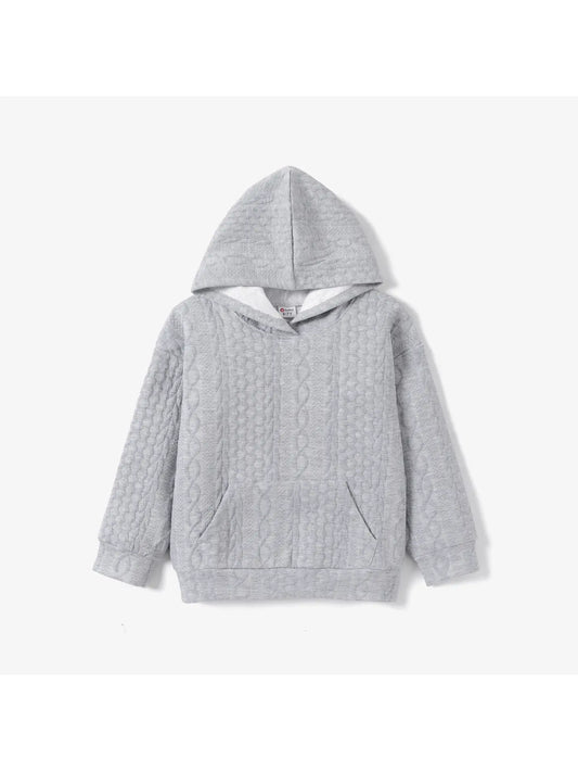 Cable Knit Textured Hoodie